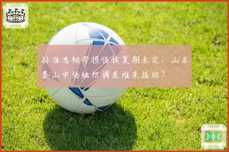 孙准浩韧带损伤恢复期未定,山东泰山中场组织调度谁来接班?